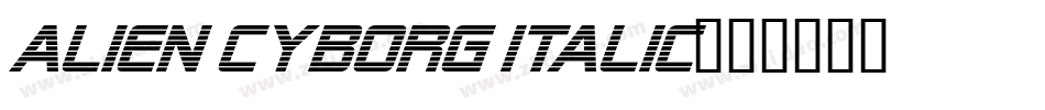 Alien Cyborg Italic字体转换